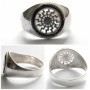 Black Sun silver ring
