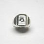 You can acquire this World War II period-German Der Stahlhelm silver ring with sharp details