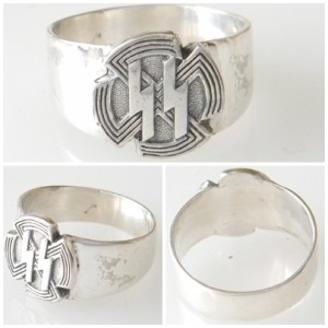 German WW2 Waffen SS Leistungsrune ring