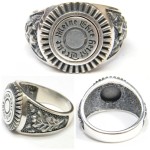 WW II German SS silver ring with logo “Meine Ehre Heisst Treue”