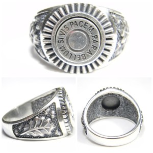 Si vis pacem, para bellum silver ring