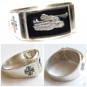Tiger tank Silver Ring