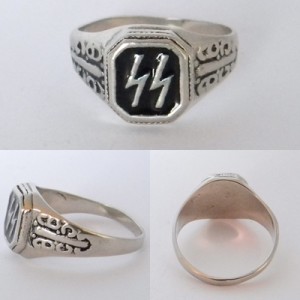WW II German SS silver ring WW II German SS silver ring