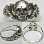 WWII German Skull and Crossbones Silver Ring