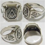 STERLING SILVER MASONIC RING  К-132