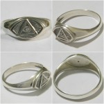 STERLING SILVER MASONIC RING  К-133