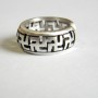 Silver ring Buddhist swastika