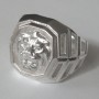 Lion Heart Men Ring Sterling Solid Silver