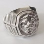 Lion Heart Men Ring Sterling Solid Silver