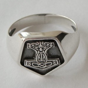 Men's Ring Thor's Hammer Sterling Silver 925 Mjolnir