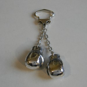 Item picture Boxing Glove keychain pendant sterling Silver