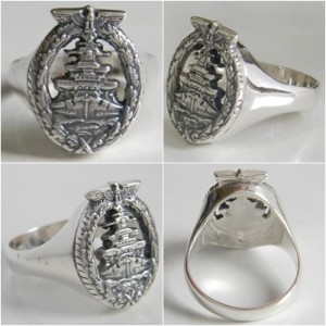 High Seas Fleet Badge Silver ring