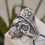 Sterling Silver Biker Ring Skull Pirate