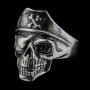 Sterling Silver Biker Ring Skull Pirate