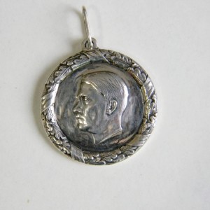 Adolf Hitler silver pendant