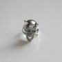 Skull with horns Silver Biker Men’s Ring