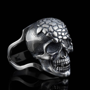 Skull Sterling Silver Biker Men's Rings