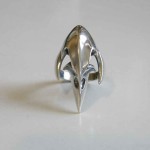 Silver Biker Men’s Ring Raven skull