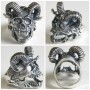 Devil Ring, Devil With Hornes Ring, Silver Skull Ring, Silver Devil Ring, Mens Skull Ring,