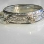 Custom hand engraved silver watch case